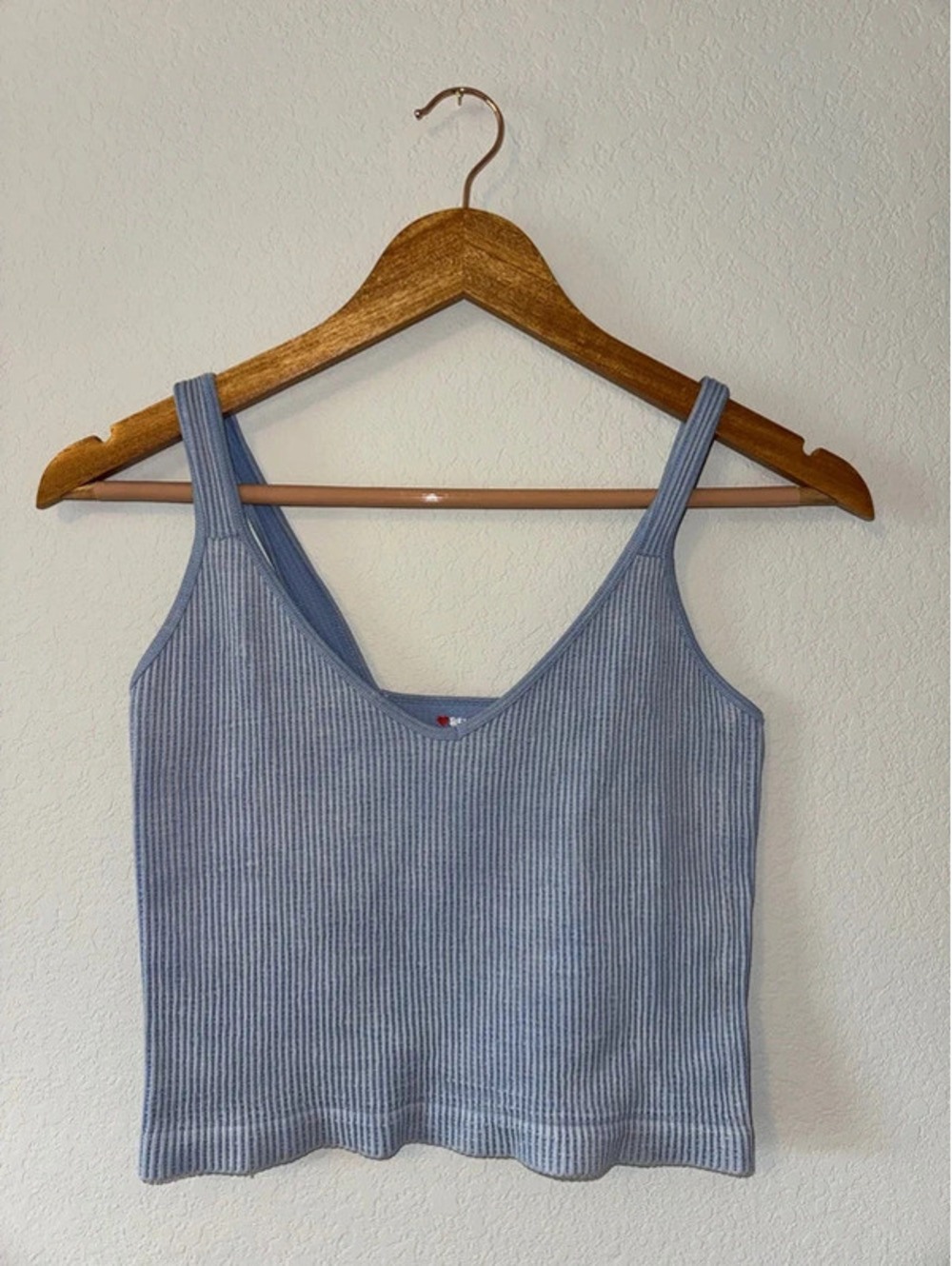 Light Blue Large Women’s Cropped Tank Top